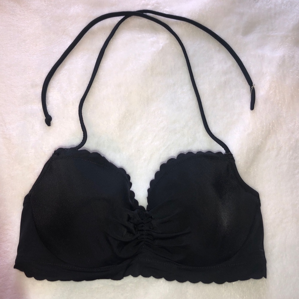 Black Victoria Secret VS halter swim top -32D